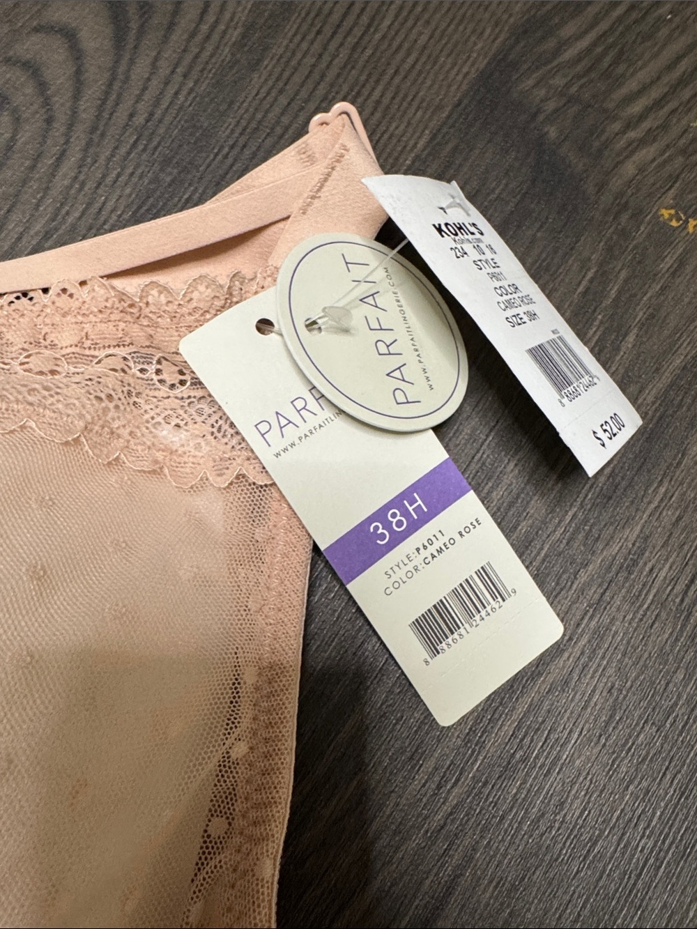 Soft Dot Lace Bralette in Blush - Picture 2 of 10